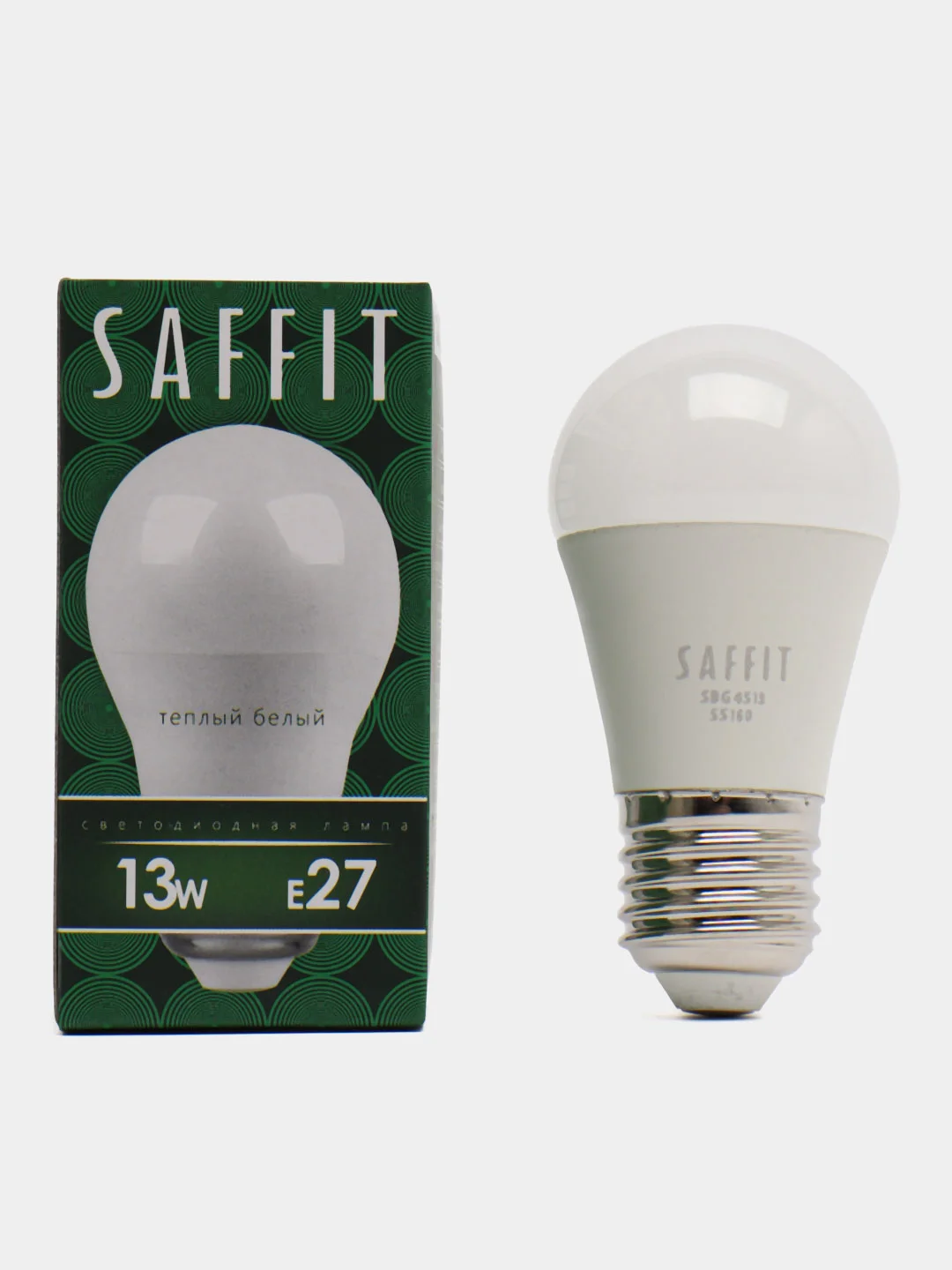 Лампа светодиодная, 13W 230V E27 2700K G45, SBG4513, 55160