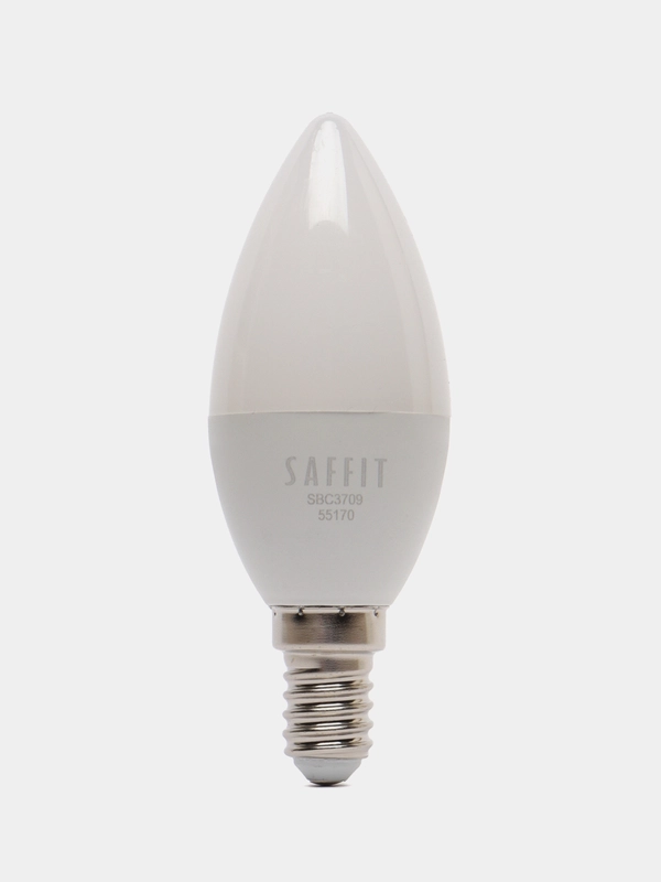 Лампа светодиодная, 9W 230V E14 6400K C37, SBC3709, 55170