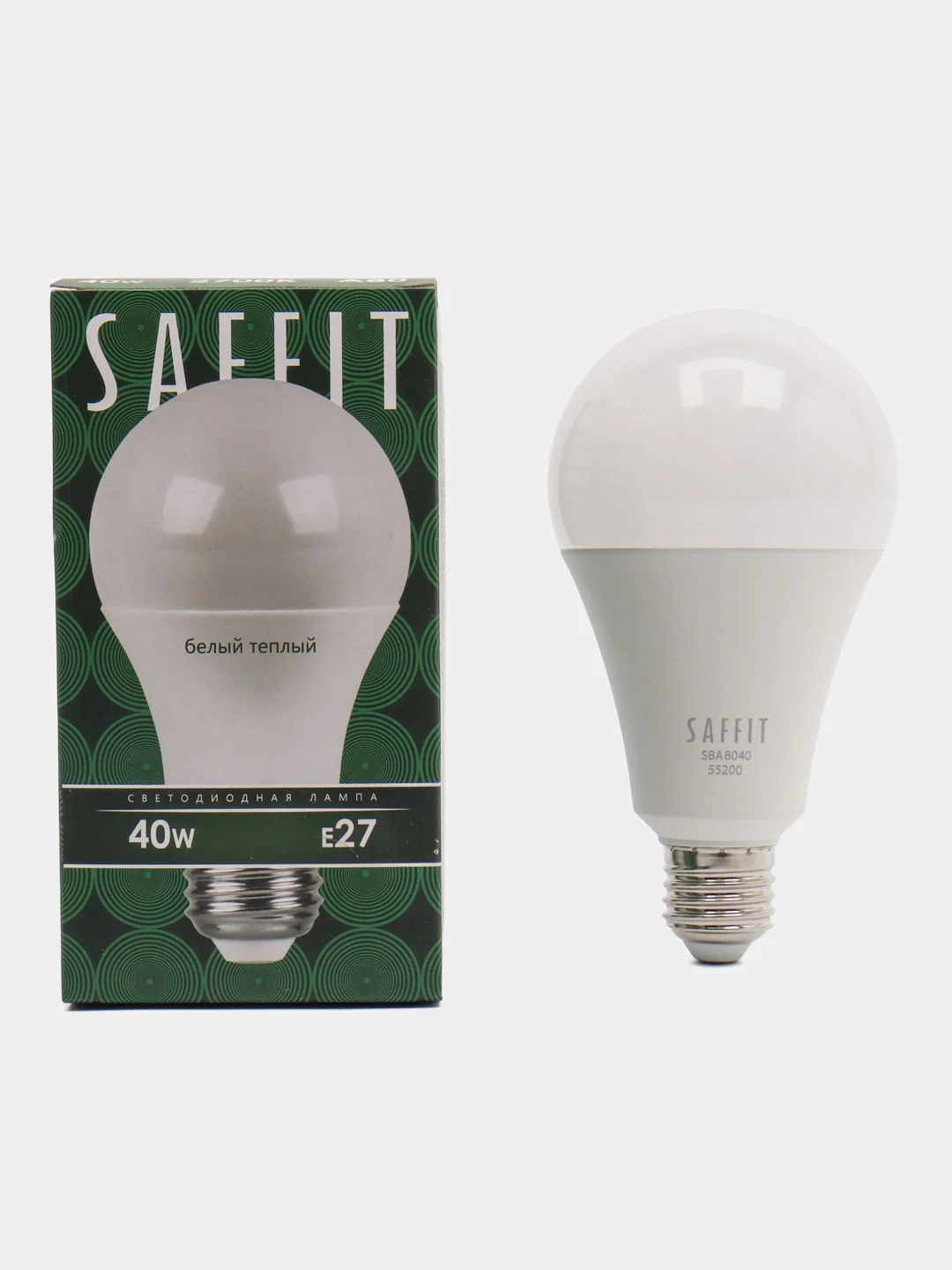 Лампа светодиодная, 40W 230V E27 2700K A80, SBA8040