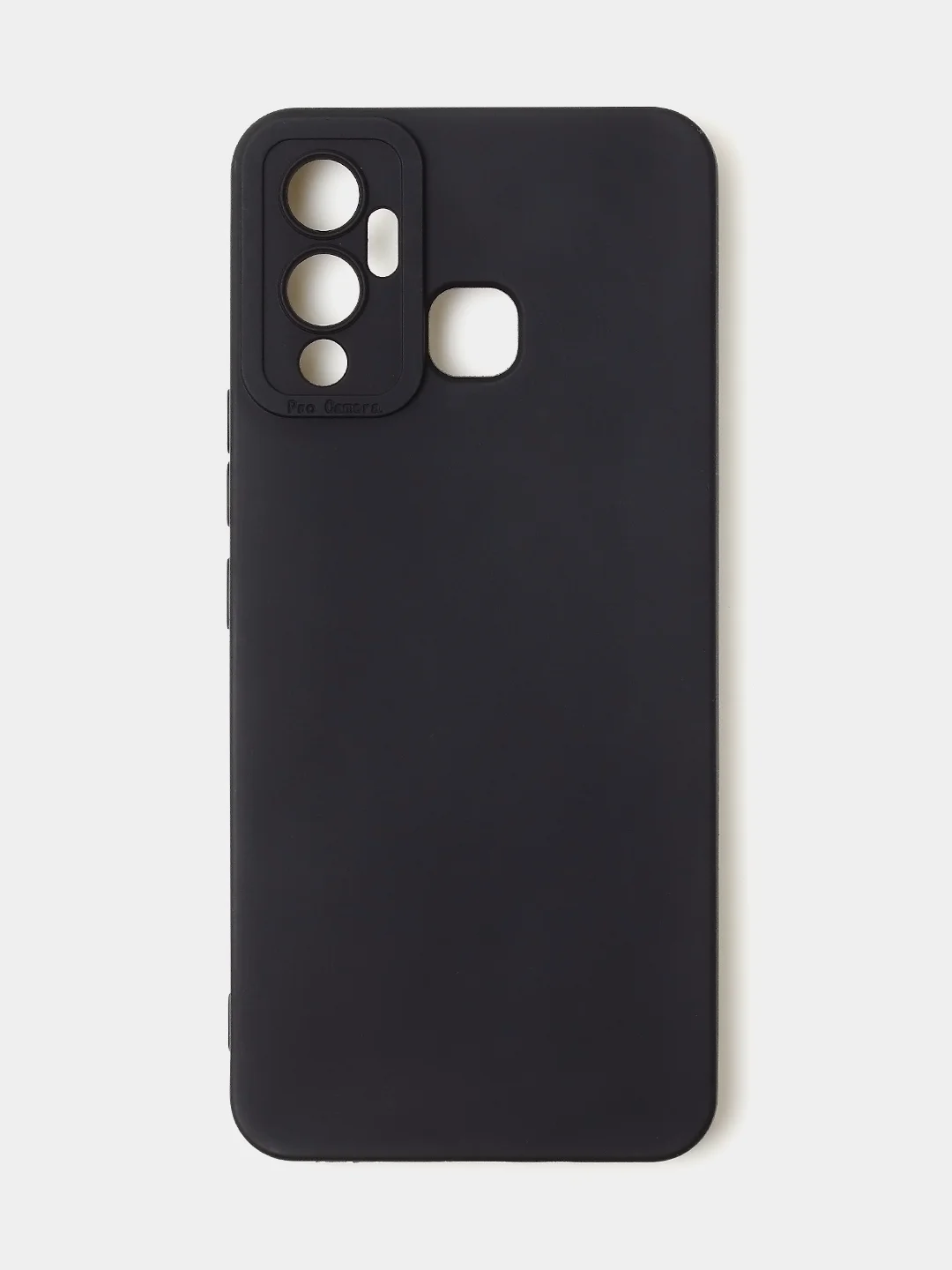 Черный чехол для Infinix Hot 12 Play матовый с дополнительной защитой камеры