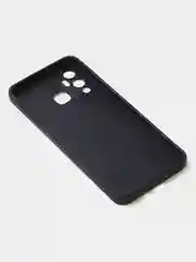 Черный чехол для Infinix Hot 12 Play матовый с дополнительной защитой камеры