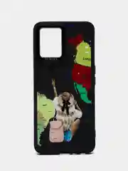 Карамельный чехол Realme C35 / Реалми С35 плотный, с рисунком и мягким подкладом