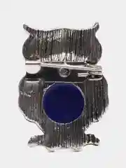 Брошь-оберег Сова, глазки, цвет синий, в черненом серебре, 2,5 см