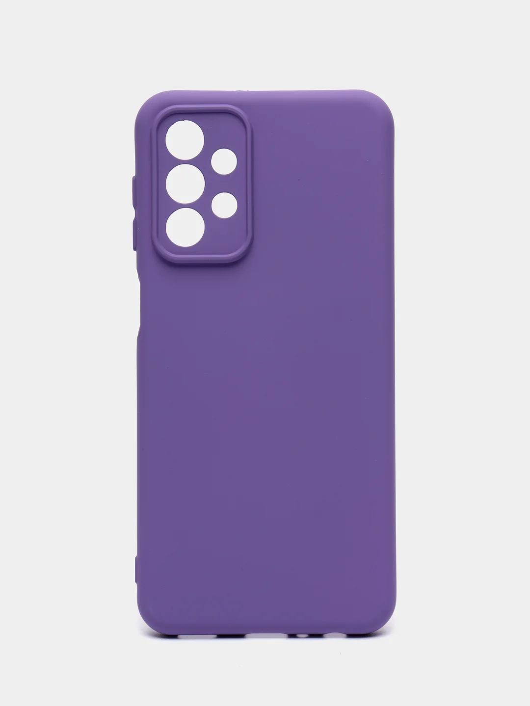 Аметистовый чехол для Samsung Galaxy A23, силиконовый, закрытый низ, бархат внутри Silicone Cover