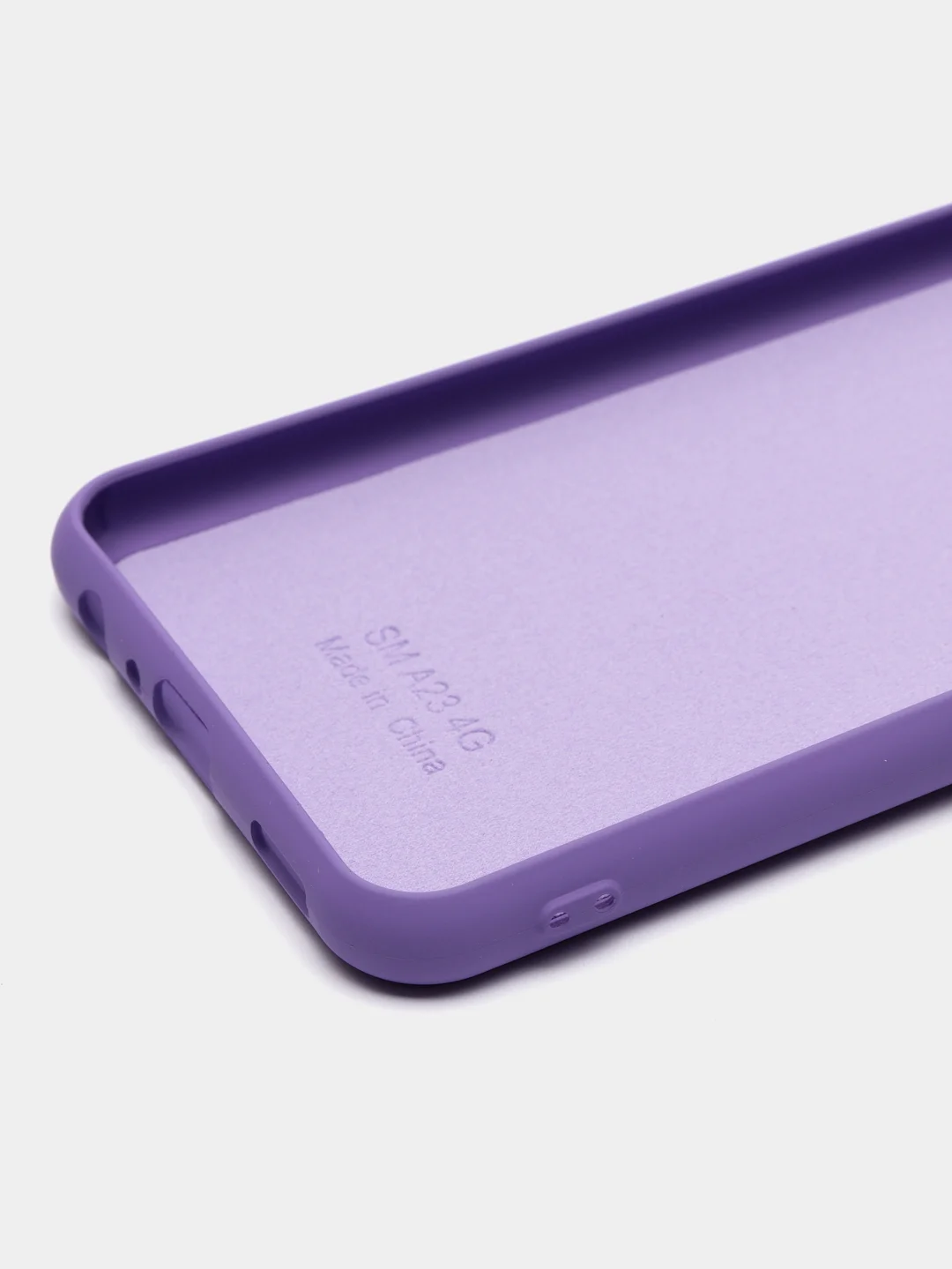Аметистовый чехол для Samsung Galaxy A23, силиконовый, закрытый низ, бархат внутри Silicone Cover