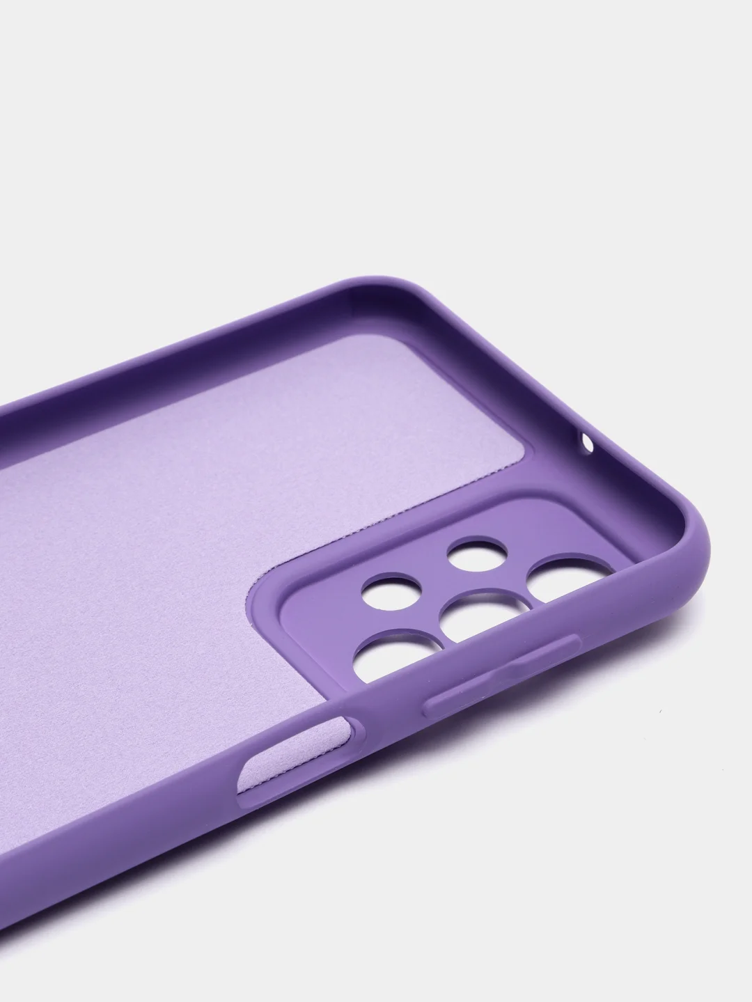 Аметистовый чехол для Samsung Galaxy A23, силиконовый, закрытый низ, бархат внутри Silicone Cover
