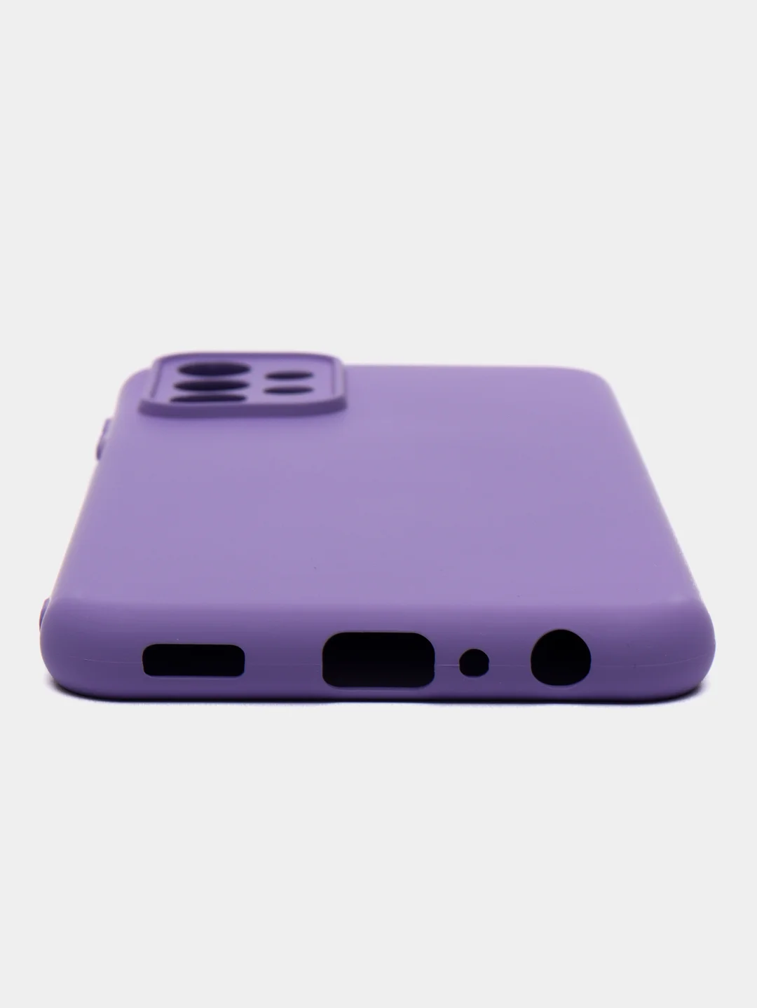 Аметистовый чехол для Samsung Galaxy A23, силиконовый, закрытый низ, бархат внутри Silicone Cover