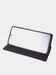 Черный чехол-книжка для Redmi 10C, Poco C40, из нубука, Super Creative
