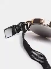 Черный женские наручные часы c магнитным ремешком, браслет в комплекте, 7 цветов