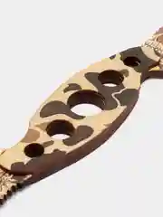 Бронзовый нож деревянный "керамбит двойной" / игрушечное оружие кс го