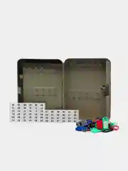 Ящик-шкафчик для ключей настенный (Ключница) на 48 ключей 250x80x180 мм, Brauberg