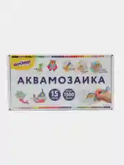 Аквамозаика мозайка для творчества развивающая игрушка для детей, 1500 бусин, Юнландия