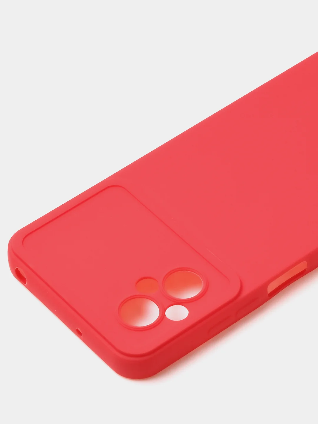 Красный чехол для Poco M4 (5G) / Poco M5 (4G) матовый, с дополнительной защитой камеры