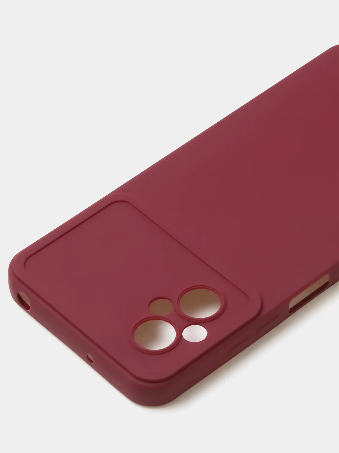 Бордовый чехол для Poco M4 (5G) / Poco M5 (4G) матовый, с дополнительной защитой камеры