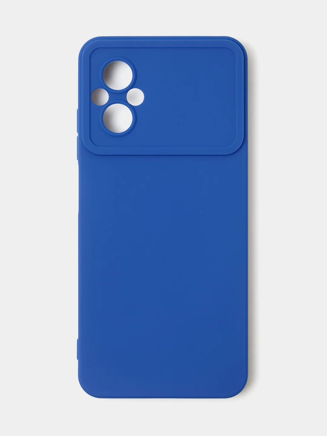 Синий чехол для Poco M4 (5G) / Poco M5 (4G) матовый, с дополнительной защитой камеры