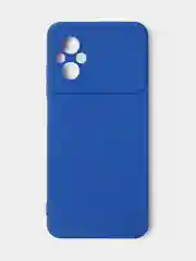 Синий чехол для Poco M4 (5G) / Poco M5 (4G) матовый, с дополнительной защитой камеры