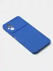 Синий чехол для Poco M4 (5G) / Poco M5 (4G) матовый, с дополнительной защитой камеры