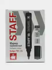 Маркеры перманентные (нестираемые) для рисования, письма Staff Basic Budget Pm-125, черные
