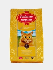 Корм сухой для взрослых кошек Родные Корма, с курицей, 26/12, 3/5 пуда, 10 кг
