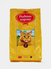 Корм сухой для взрослых кошек Родные Корма, с курицей, 26/12, 3/5 пуда, 10 кг