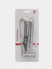 Серебряный набор для чистки овощей и фруктов, комплект из трех ножей, нож-овощечистка "Экономка"