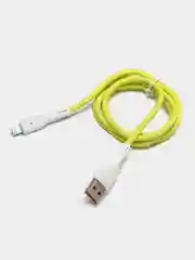 Желтый кабель USB на Lightning GFPower F16L, с индикацией, 1 метр, 3.6A, ПВХ, 8-pin