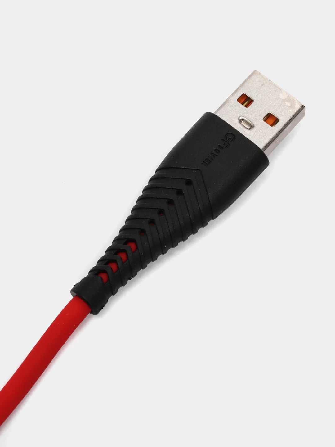 Красный кабель USB на Lightning "GFPower 19L", 1 метр, 2.4A, силикон, iPhone 8-pin