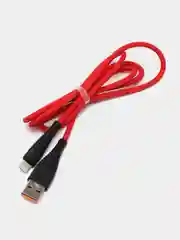 Красный кабель USB на Lightning "GFPower 19L", 1 метр, 2.4A, силикон, iPhone 8-pin