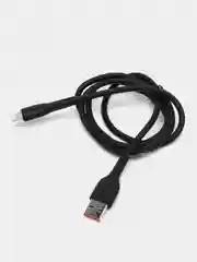 Черный кабель USB на Lightning GFPower F16L, с индикацией, 1 метр, 3.6A, ПВХ, 8-pin