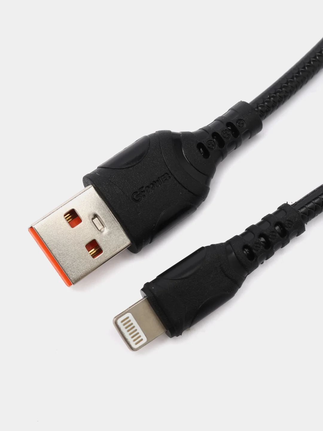 Кабель USB на Lightning "GFPower F08L", 1 м, 3.6A, ПВХ, iPhone 8-pin, чёрный