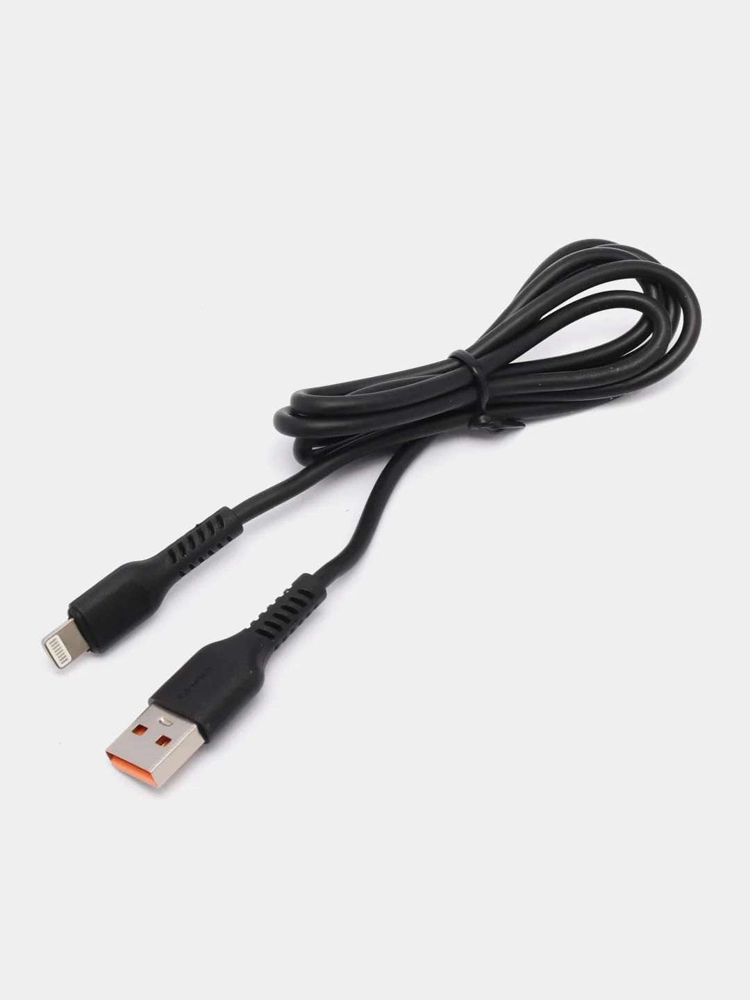 Черный кабель USB на Lightning GFPower 42L, 1 метр, 2.4A, материал TPE, iPhone 8-pin