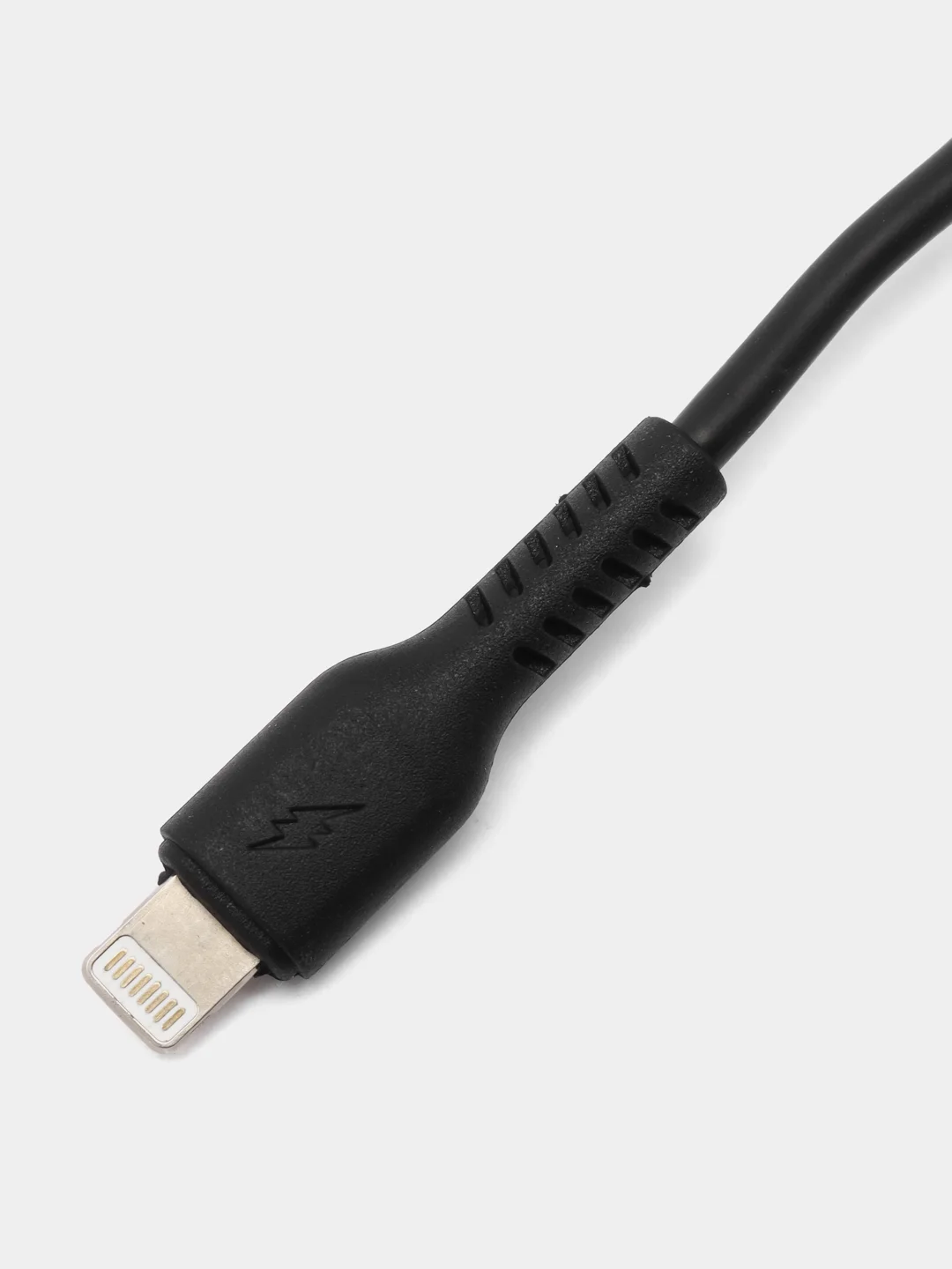 Черный кабель USB на Lightning GFPower 42L, 1 метр, 2.4A, материал TPE, iPhone 8-pin