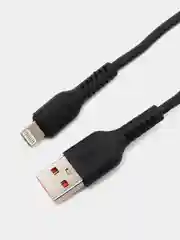 Черный кабель USB на Lightning GFPower 42L, 1 метр, 2.4A, материал TPE, iPhone 8-pin