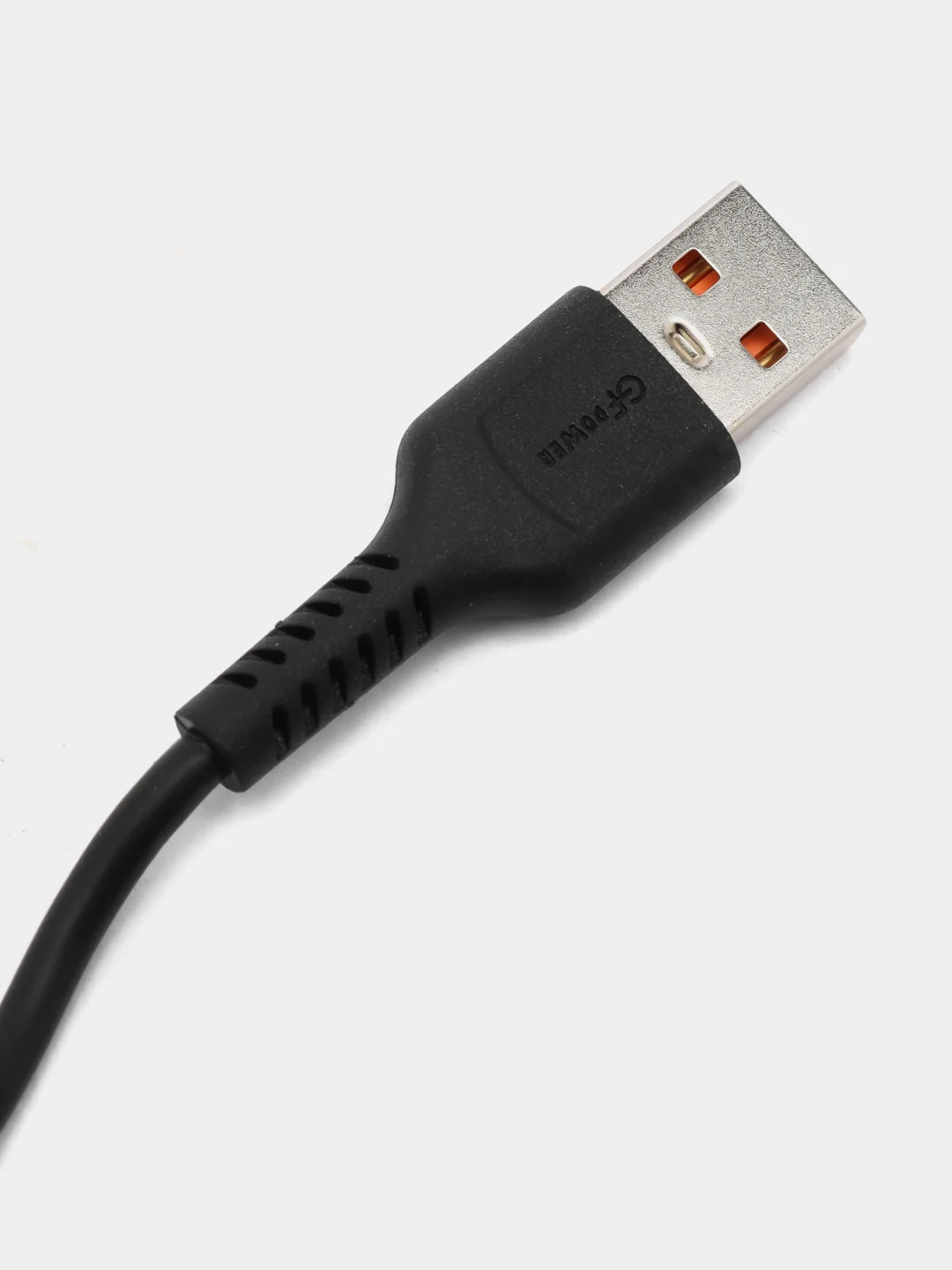 Черный кабель USB на Lightning GFPower 42L, 1 метр, 2.4A, материал TPE, iPhone 8-pin