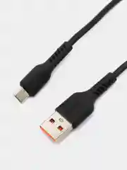 Черный кабель USB на Micro-USB "GFPower 42M", 1 метр, 2.4A, материал TPE, Android