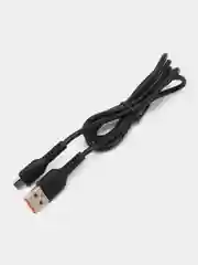Черный кабель USB на Micro-USB "GFPower 42M", 1 метр, 2.4A, материал TPE, Android