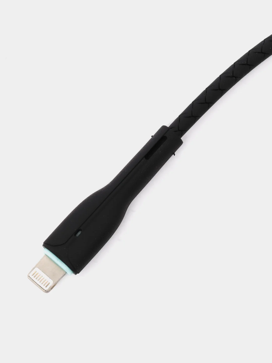 Черный кабель USB на Lightning "GFPower 15L", 1 метр, 2.4A, материал TPE, iPhone 8-pin