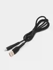 Черный кабель USB на Lightning "GFPower 15L", 1 метр, 2.4A, материал TPE, iPhone 8-pin