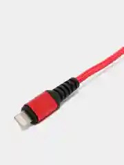 Красный кабель USB- 8-pin GFPoWeR 02L, 1 м, 2.4A, нейлон (Lightning)