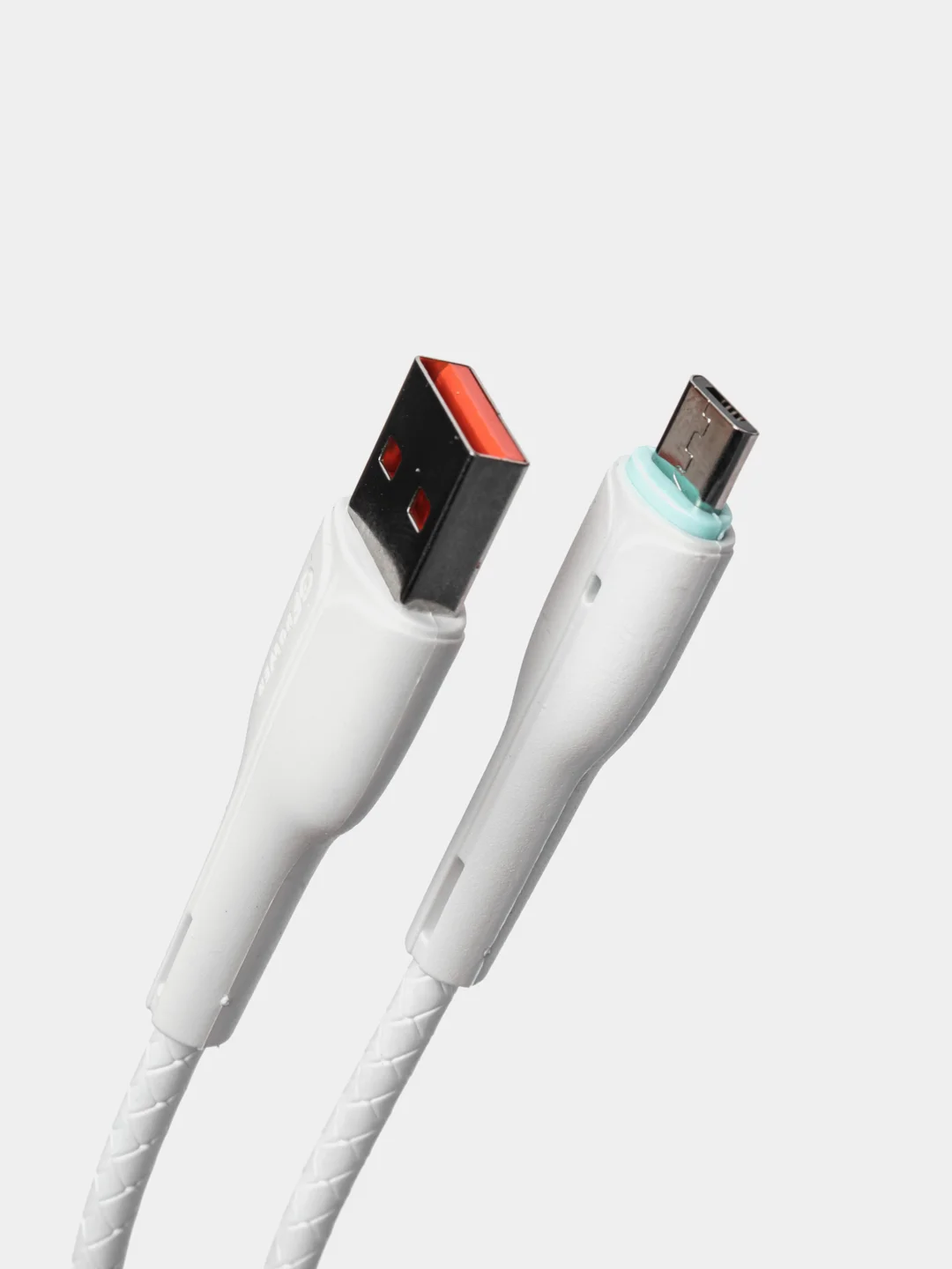 Белый кабель USB на Micro-USB "GFPower 15M", 1 метр, 2.4A, материал TPE, Android