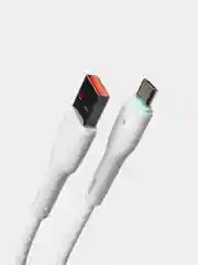 Белый кабель USB на Micro-USB "GFPower 15M", 1 метр, 2.4A, материал TPE, Android