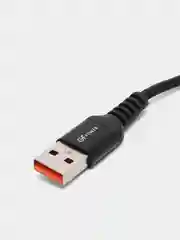Черный кабель USB- 8-pin GFPoWeR 02L, 1 м, 2.4A, нейлон (Lightning)