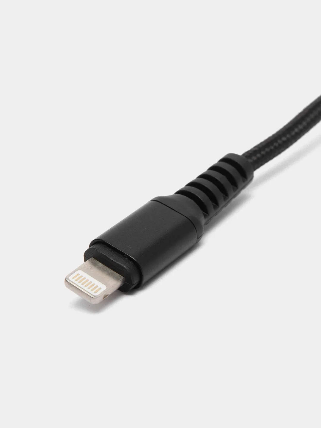 Черный кабель USB- 8-pin GFPoWeR 02L, 1 м, 2.4A, нейлон (Lightning)