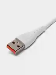 Белый кабель USB на Lightning "GFPower 07L", 1 метр, 2.4A, силикон, iPhone 8-pin