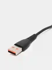 Черный кабель USB на Lightning "GFPower 07L", 1 метр, 2.4A, силикон, iPhone 8-pin