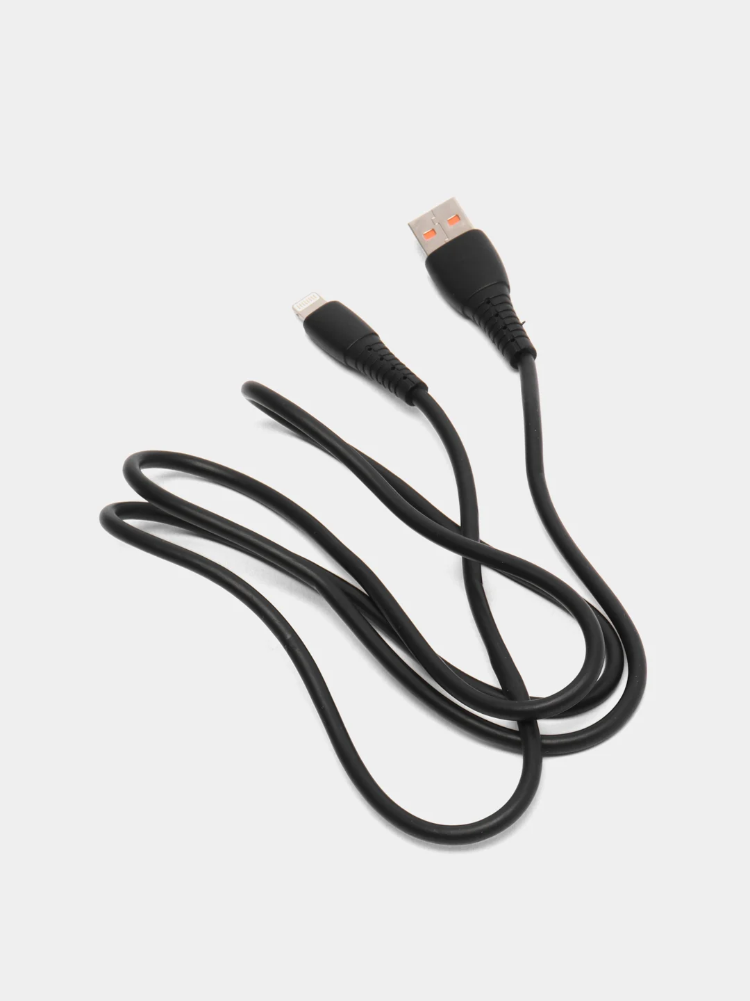 Черный кабель USB на Lightning "GFPower 07L", 1 метр, 2.4A, силикон, iPhone 8-pin