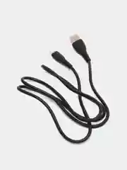 Черный кабель USB на Lightning "GFPower 07L", 1 метр, 2.4A, силикон, iPhone 8-pin