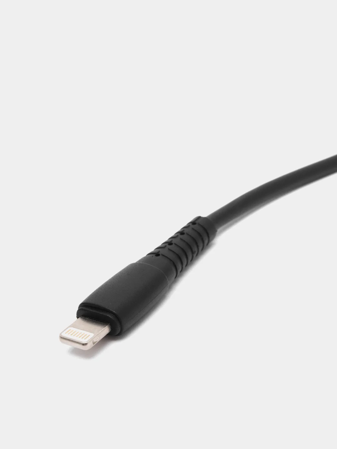 Черный кабель USB на Lightning "GFPower 07L", 1 метр, 2.4A, силикон, iPhone 8-pin