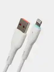 Белый кабель USB на Lightning "GFPower 15L", 1 метр, 2.4A, материал TPE, iPhone 8-pin