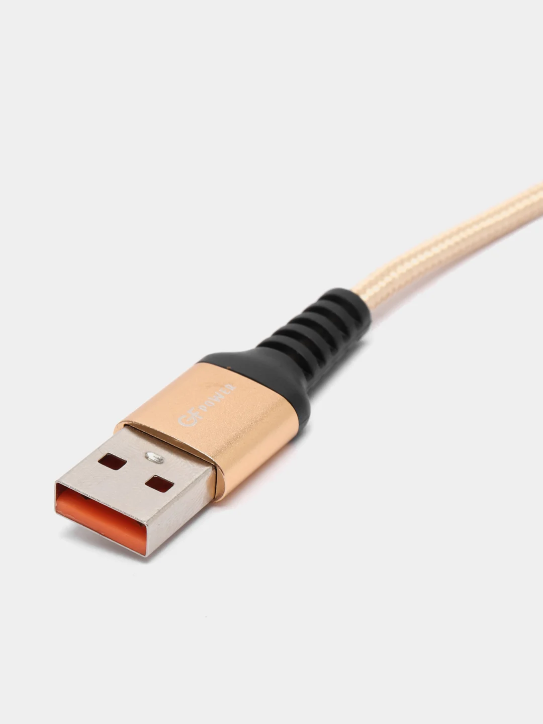 Золотой кабель USB- 8-pin GFPoWeR 02L, 1 м, 2.4A, нейлон (Lightning)